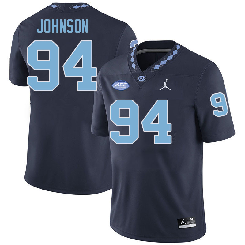 #94 Isaiah Johnson North Carolina Tar Heels Jerseys,Apparels,Uniforms Stitched-Navy #94 Isaiah Johnson North Carolina Tar Heels Jerseys,Apparels,Uniforms Stitched-Navy